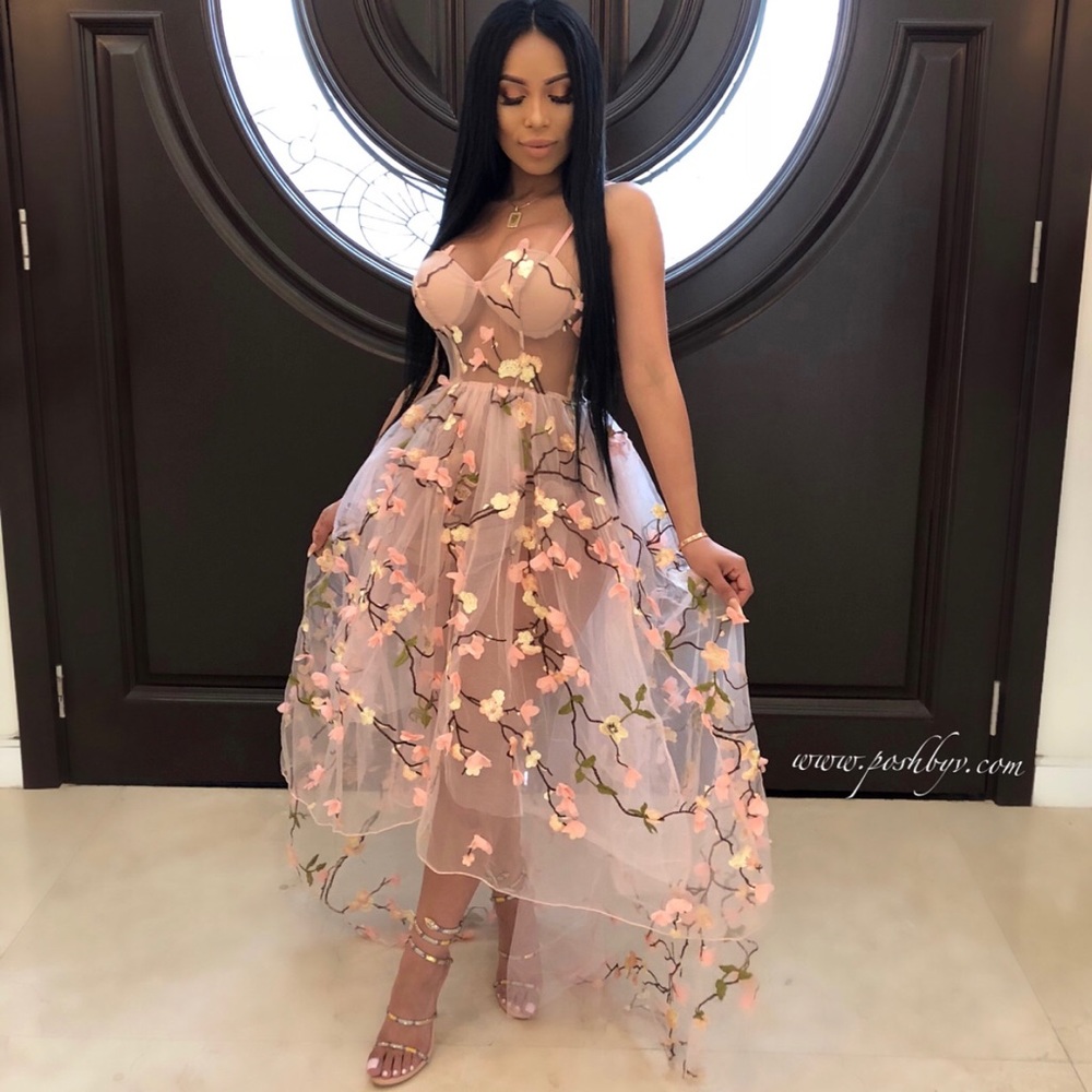 Floral High Low Dress